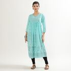 Ladies' 100% Cotton Kurta , Aqua, small image number null