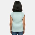 Girls' Mint Round Neck Casual T-Shirt, Light Green, small