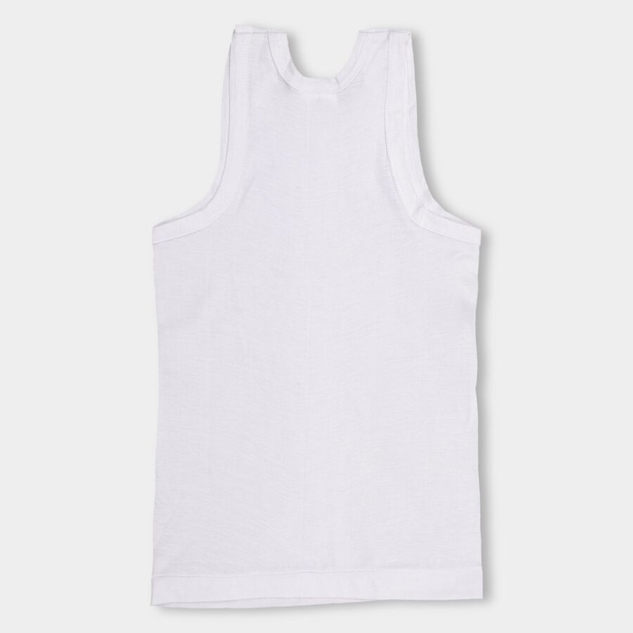 Boys' 100% Cotton Vest (Pack of 2), सफ़ेद, large image number null
