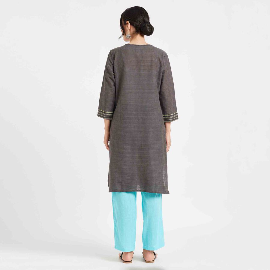 Printed Kurta, Dark Grey, large image number null