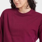 Solid Round Neck T-Shirt, Purple, small image number null