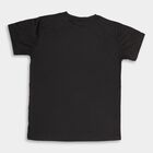 Boys' Half Sleeves T-Shirt , काला, small image number null