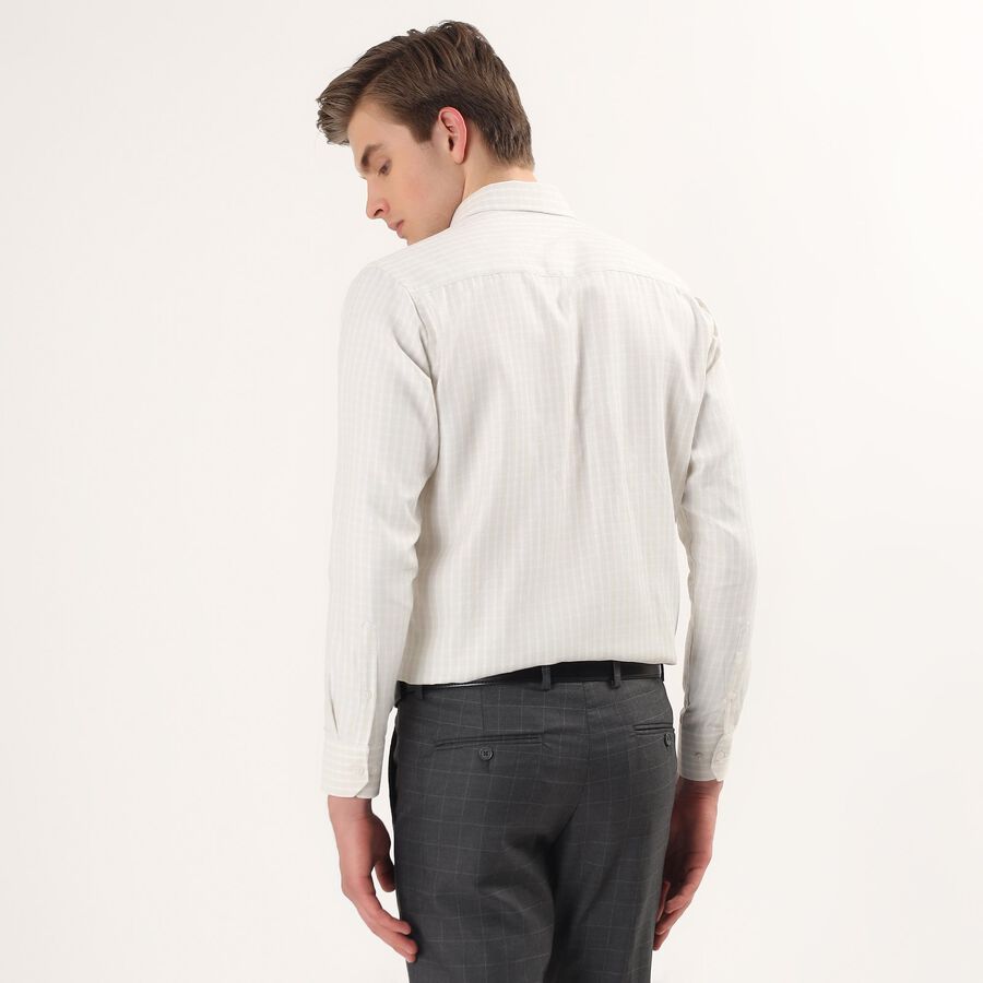 Men's Light Green Spread Collar Classic Formal Shirt, हल्का हरा, large