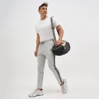 Men's Light Grey Regular Fit Side-Striped Track Pants, Melange Light Grey, small image number null