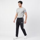 Men's Navy Blue Regular Fit Side-Striped Track Pants, Navy Blue, small