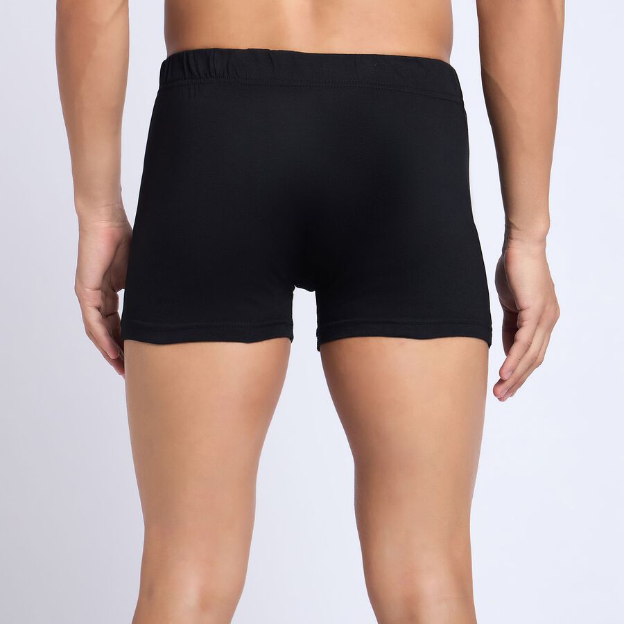 Men's 100% Cotton Trunks, काला, large image number null