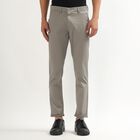 Unisex Muted Charcoal Black Skinny Fit Cross Pocket Casual Trousers, हल्का ग्रे, small image number null