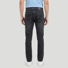 Men's Dark Grey Slim Fit Faded Jeans, Dark Grey, small