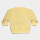 Infants' Soft Yellow Crew Neck Casual Sweatshirt, पीला, small image number null