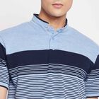 Stripes Henley T-Shirt, Dark Blue, small image number null