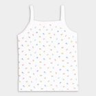Girls' 100% Cotton Vest (Pack of 2), White, small