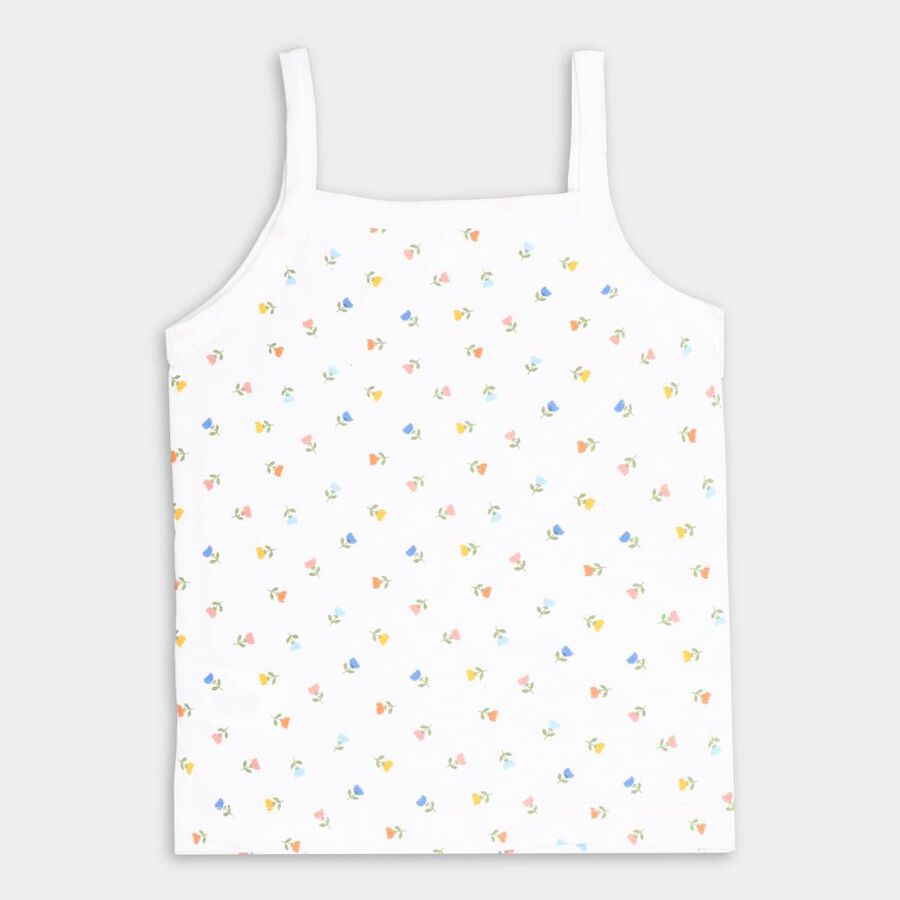 Girls' 100% Cotton Vest (Pack of 2), White, large
