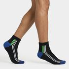 Men's Grey Regular Fit Striped Pack of 3 Socks, मिश्रित हल्का ग्रे, small