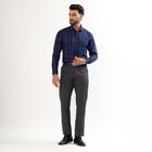 Men's Deep Midnight Navy Blue Full Sleeve Classic Formal Shirt, Navy Blue, small image number null