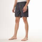Men's Charcoal Black Inner Elastic Cotton Boxer, Dark Grey, small image number null