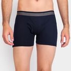 Men's 100% Cotton Trunks, Navy Blue, small image number null