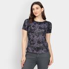 Ladies' Round Neck T-Shirt, गहरा ग्रे, small image number null