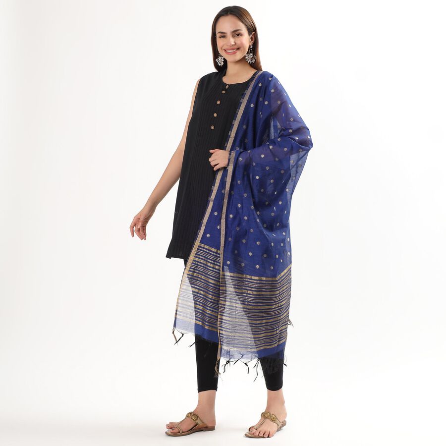 Ladies' Regular Dupatta, Royal Blue, large image number null