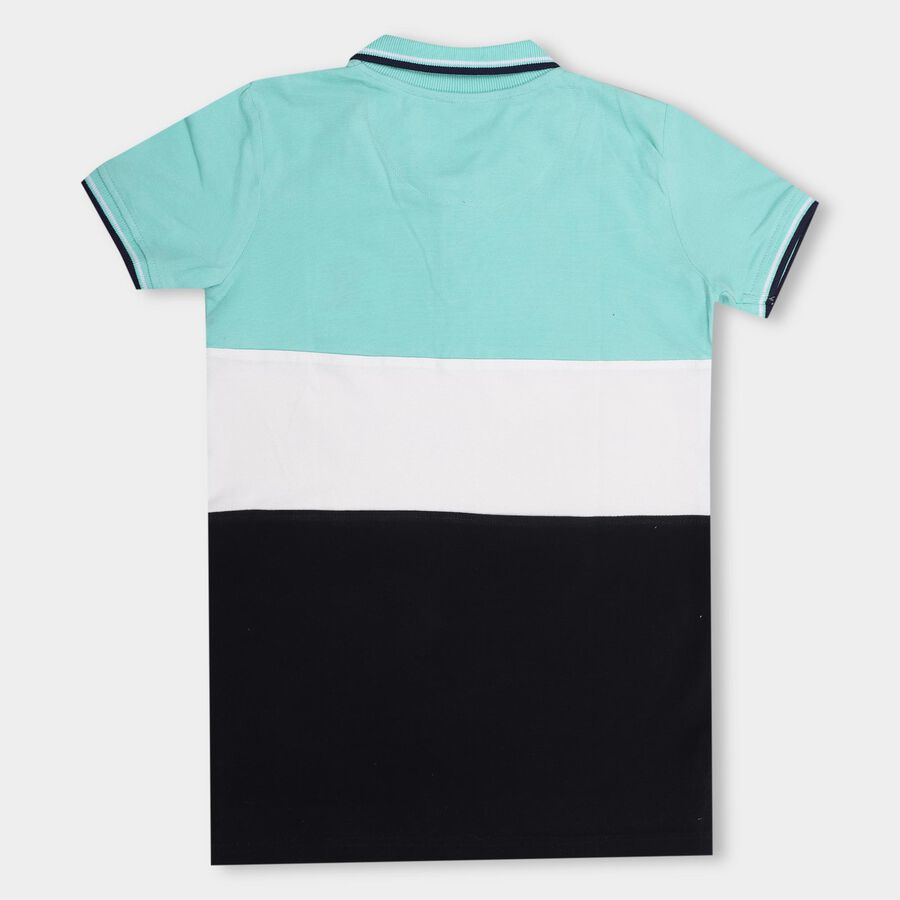 Boys' 100% Cotton Half Sleeves T-Shirt , एक्वा, large image number null
