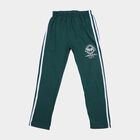 Boys Dark Green Regular Fit Side Striped Pyjama, गहरा हरा, small