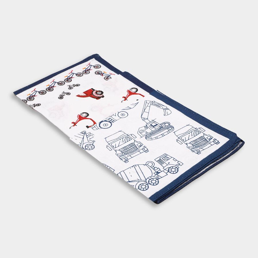 Boys' 100% Cotton Hanky , White, large image number null