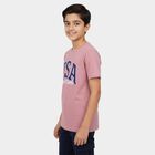 Boys' Half Sleeves T-Shirt, Pink, small