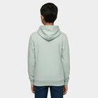 Boys Light Sage Green Hooded Neck Casual Sweatshirt, Light Green, small image number null