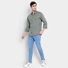 Cotton Solid Casual Shirt, Olive, small image number null