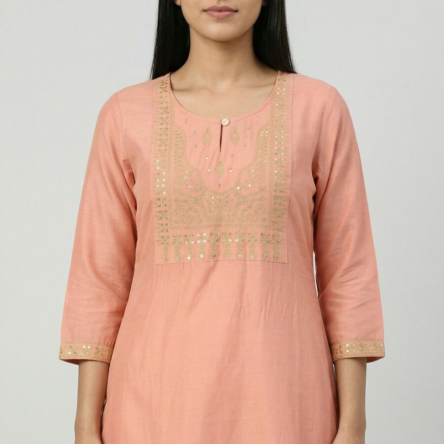 Women's Pink Kurta, गुलाबी, large