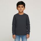 Boys' Thermal Upper, Melange Blue, small image number null