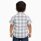 Infants Light Grey Cotton Half Sleeve Classic Casual Shirt, Light Grey, small image number null