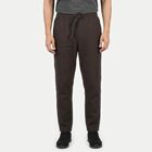 Men's Grey Slim Fit Casual Trousers, गहरा ग्रे, small
