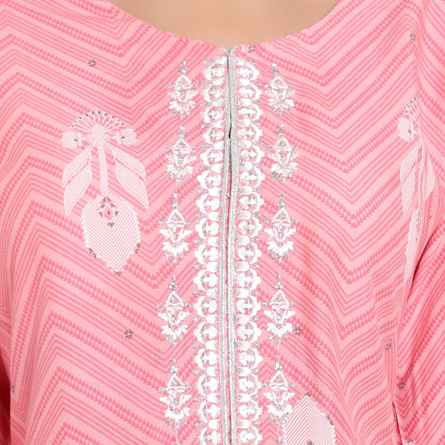 Solid Bell Sleeves Kurta, Light Pink, large image number null