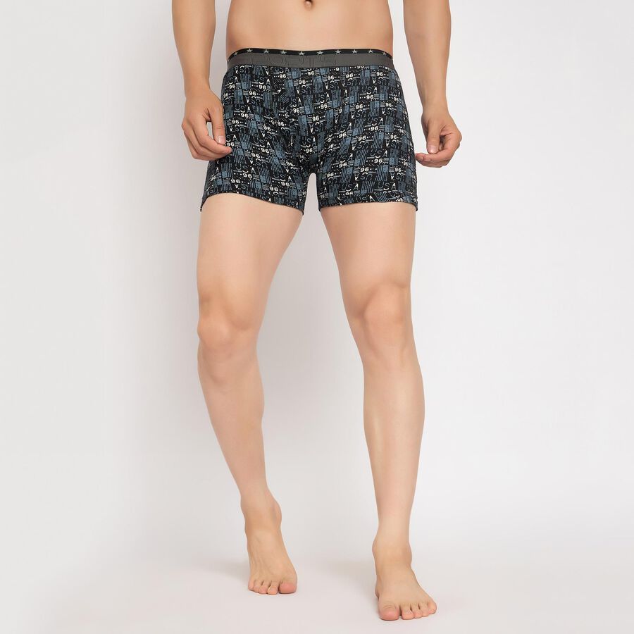 Men's 100% Cotton Trunks , काला, large