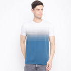 Stripes Round Neck T-Shirt, Light Blue, small image number null