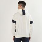Men's Bright Snow White Hooded Neck Casual Sweatshirt, White, small image number null