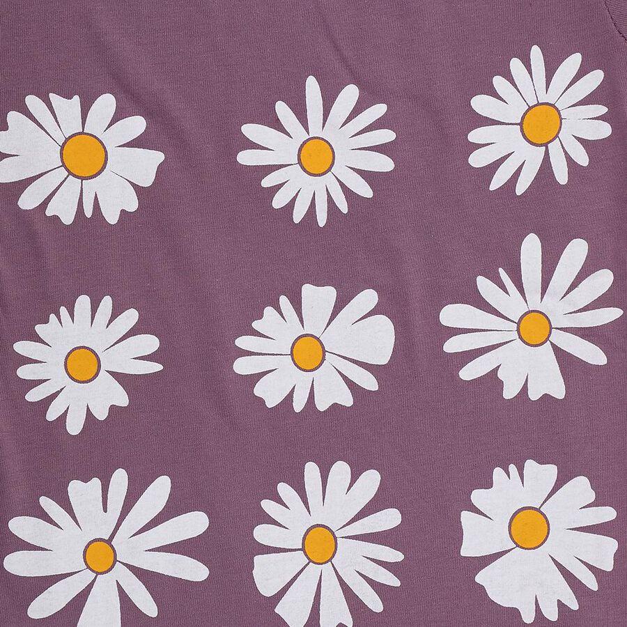 Girls' T-Shirt, बैंगनी, large