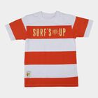 Boys Orange Cotton Round Neck Casual T-Shirt, Orange, small