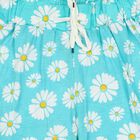 Girls' Light Green Straight Fit Floral Printed Cotton Blend Pyjama, हल्का हरा, small