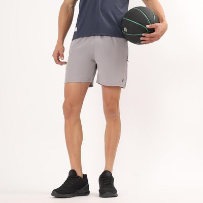 Men's Light Grey Regular Fit Active Bermuda Shorts