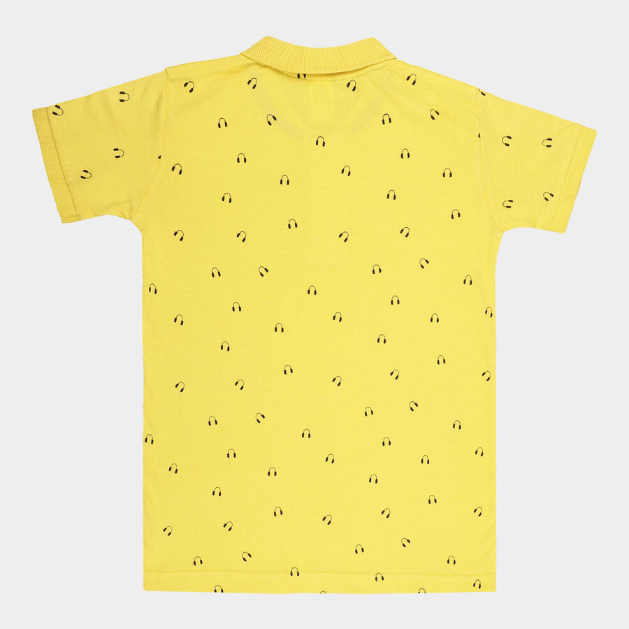 Boys Cotton T-Shirt, Yellow, large image number null