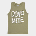 Boys Round Neck T-Shirt, Olive, small image number null