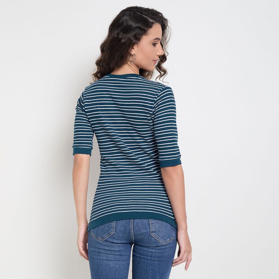 Ladies' 100% Cotton Top, Dark Green, large image number null