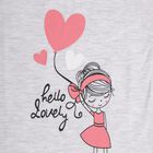 Girls' T-Shirt, Melange Light Grey, small image number null