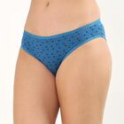 Ladies' 100% Cotton Panty, Navy Blue, small