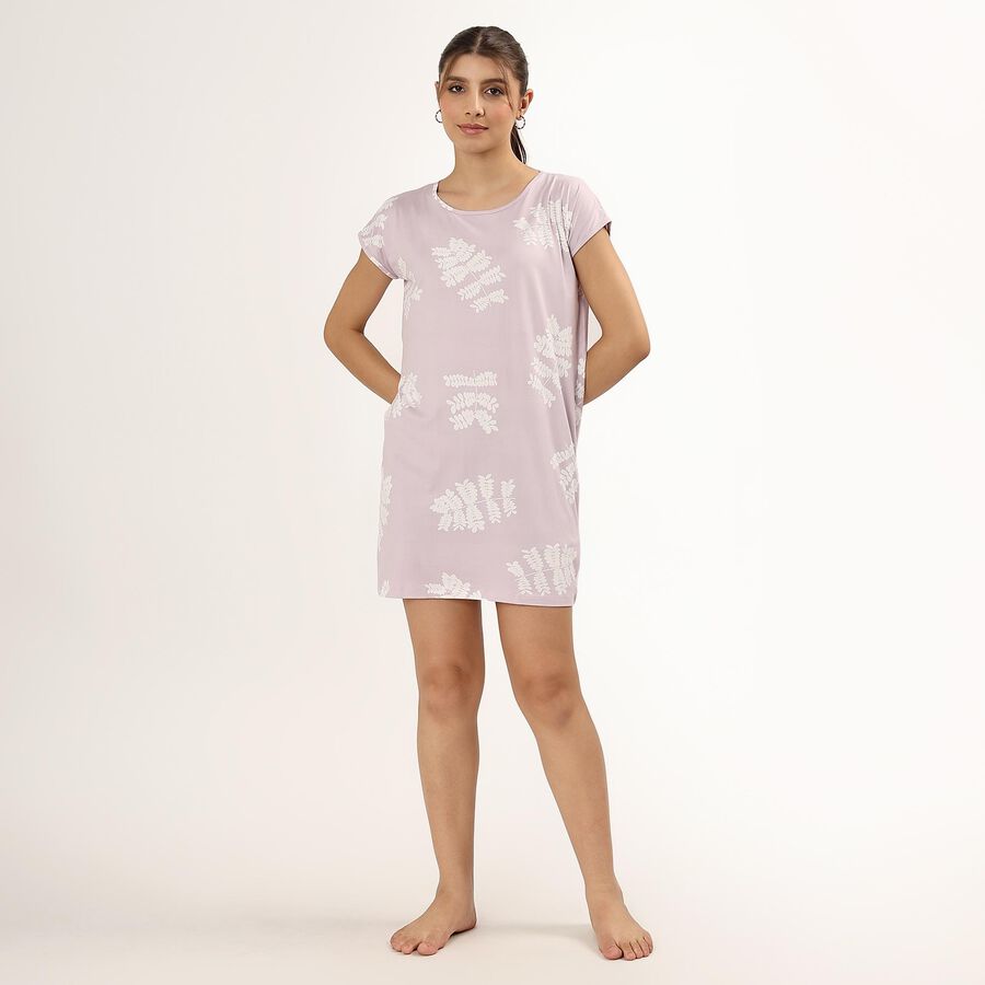 Ladies' Knee Length Nighty , Pink, large image number null