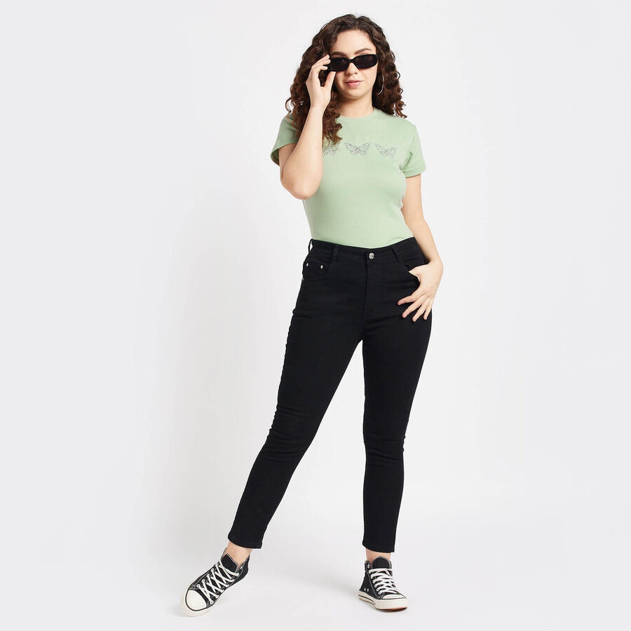 Round Neck T-Shirt, Light Green, large image number null