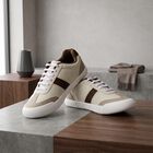 Boys' Brown Lace-Up Sneakers, भूरा, small