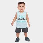 Infants' Vest, Aqua, small