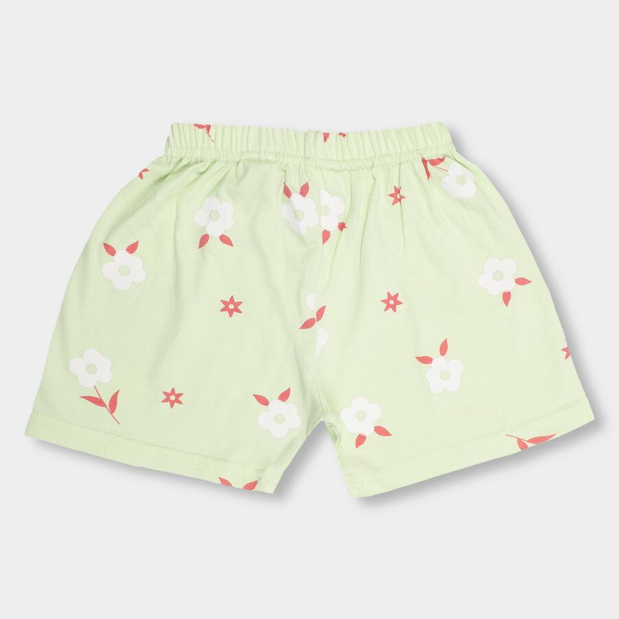 Girls' Shorts, हल्का हरा, large